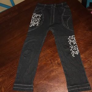 Cotton black and white leggings